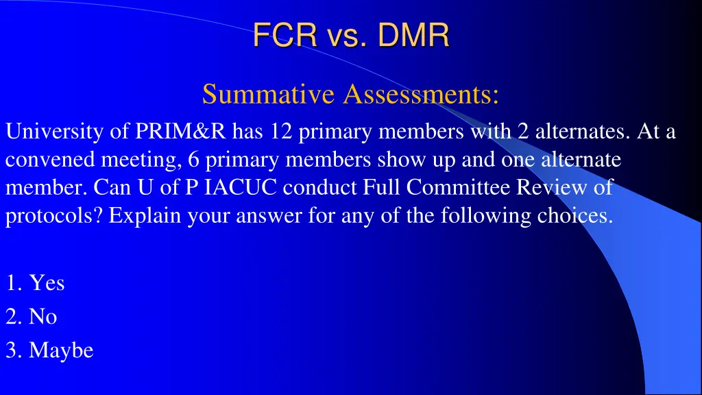 fcr vs dmr