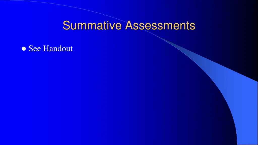 summative assessments