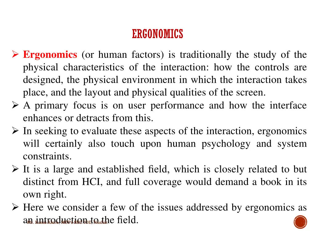 ergonomics