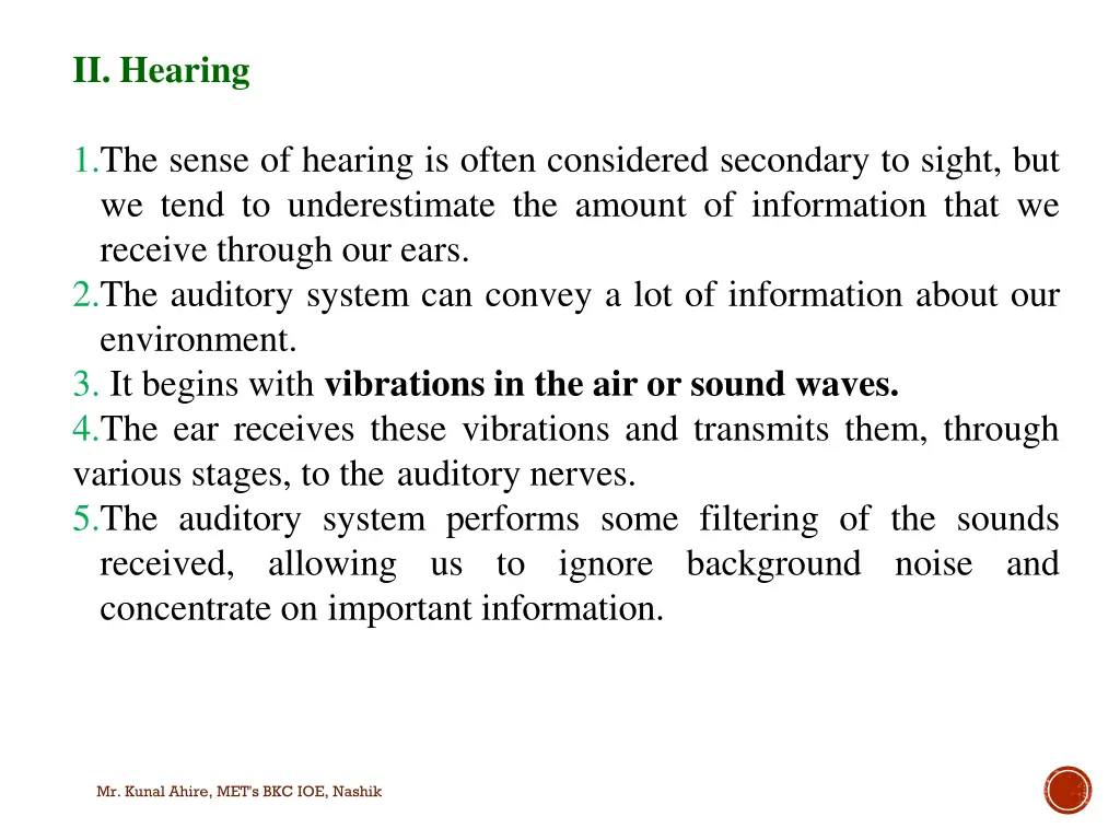 ii hearing