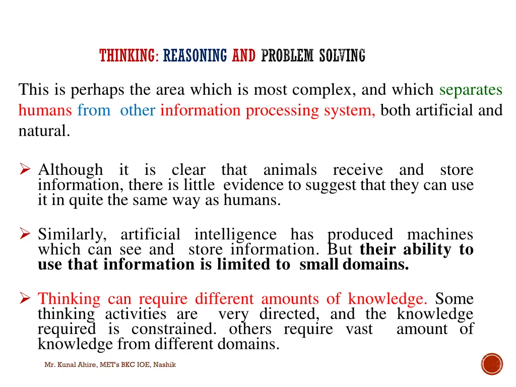 thinking reasoning and problem solving