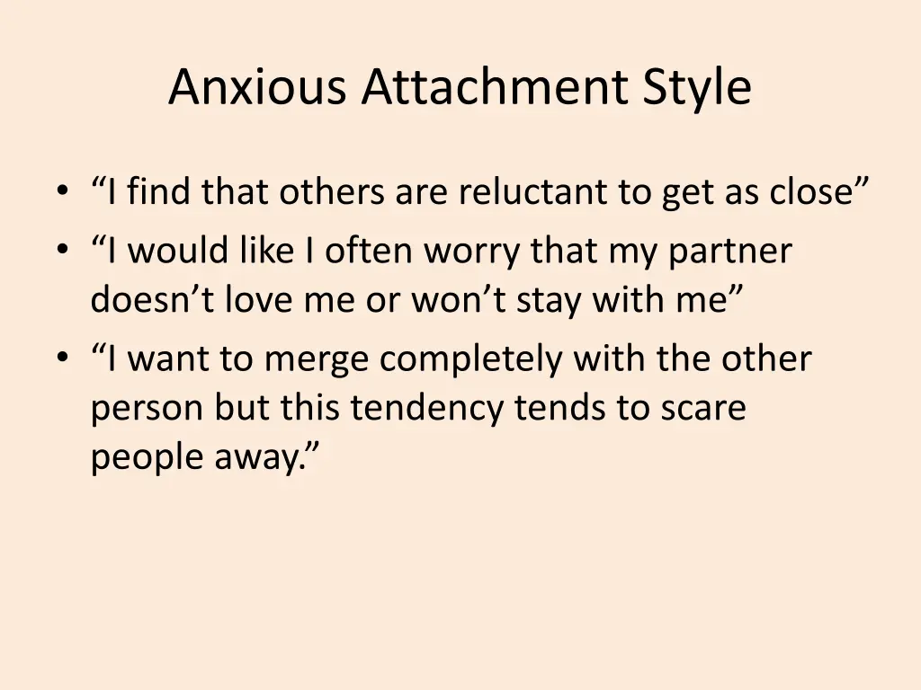 anxious attachment style