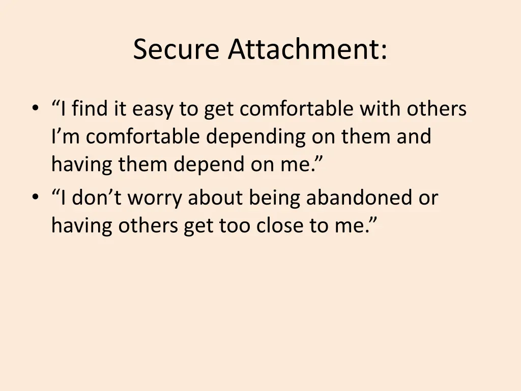 secure attachment