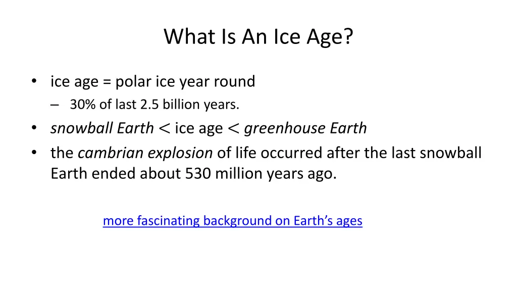 what is an ice age