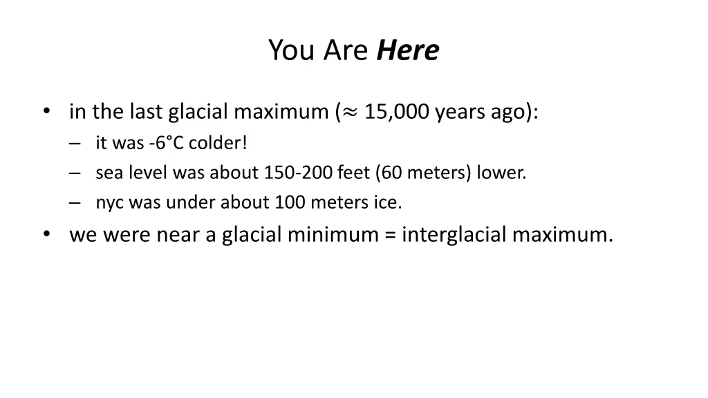 you are here