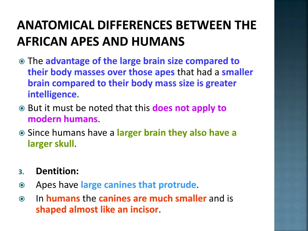 anatomical differences between the african apes 7