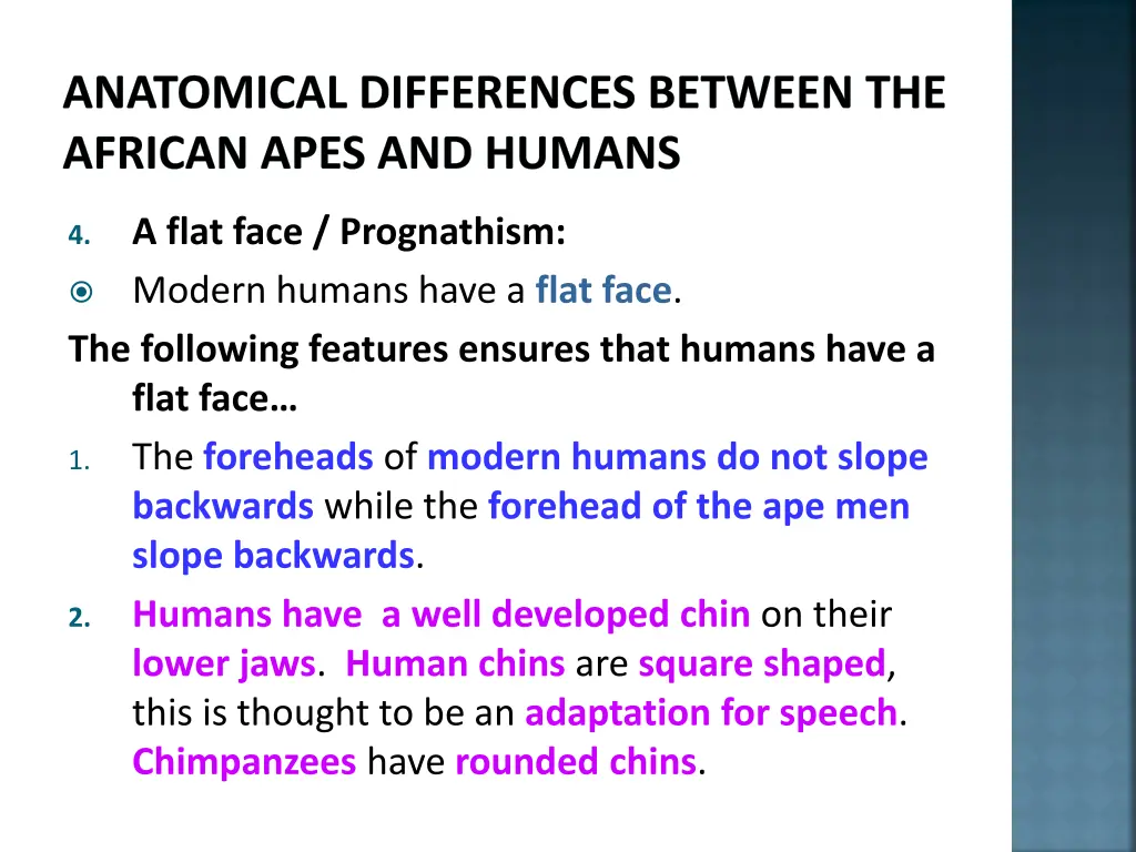 anatomical differences between the african apes 9