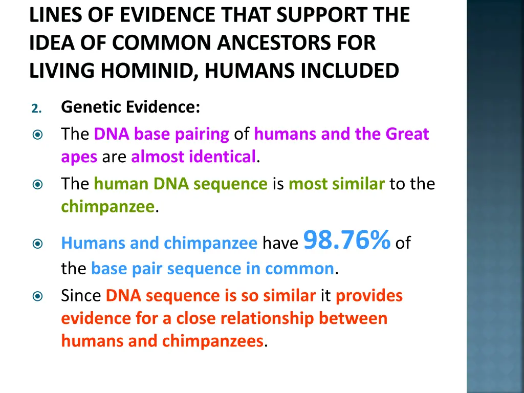 lines of evidence that support the idea of common 3