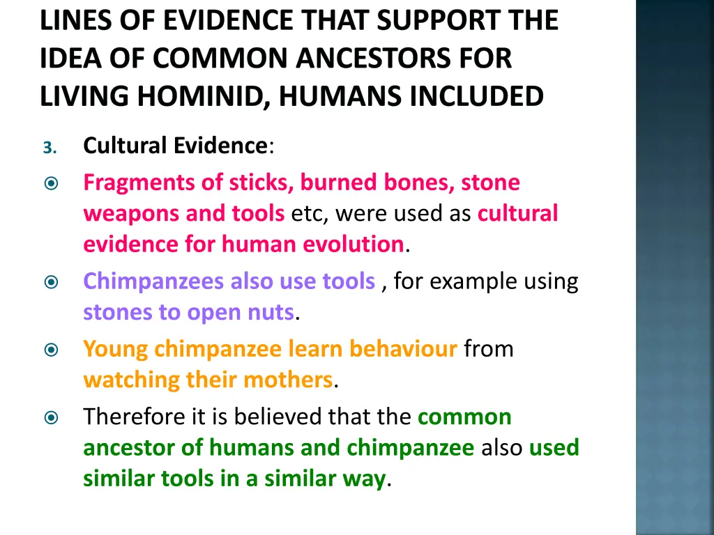 lines of evidence that support the idea of common 4