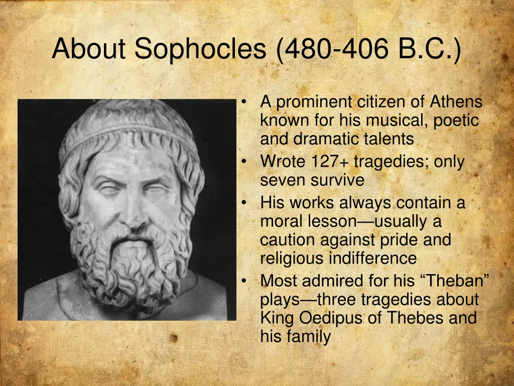 about sophocles 480 406 b c