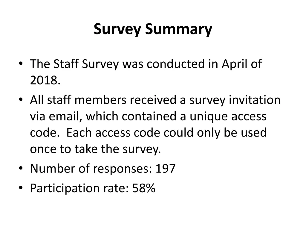 survey summary