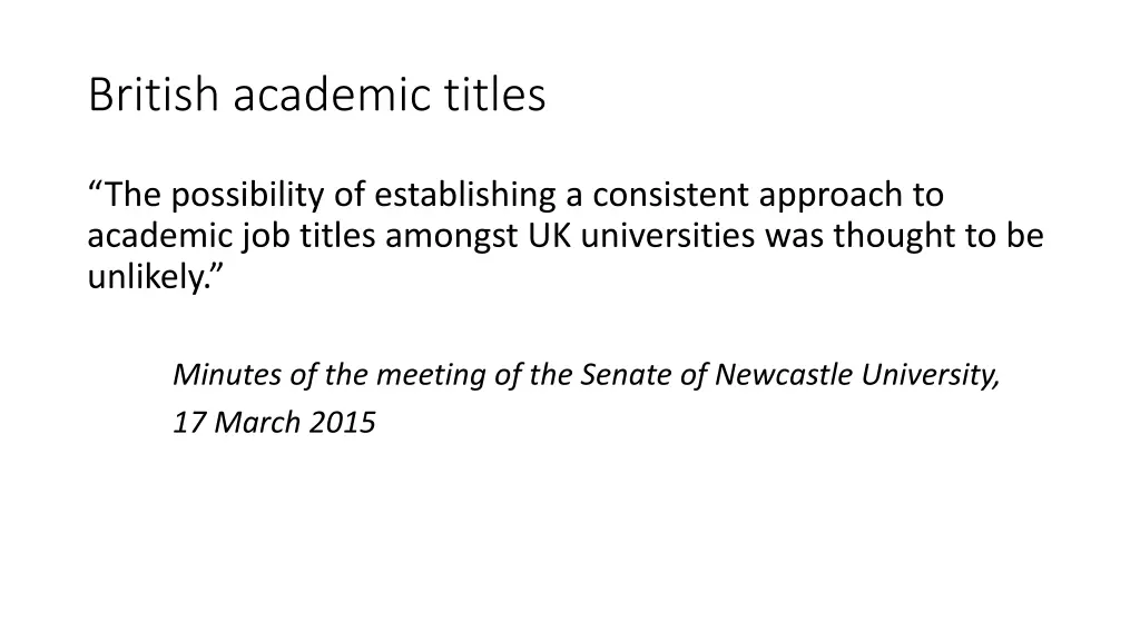 british academic titles