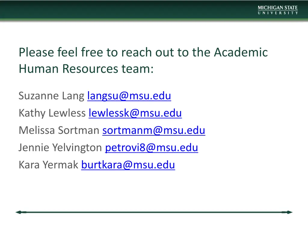 please feel free to reach out to the academic