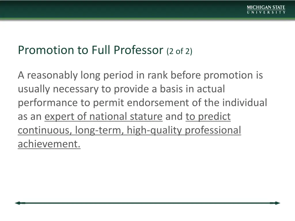 promotion to full professor 2 of 2