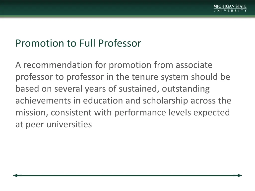 promotion to full professor