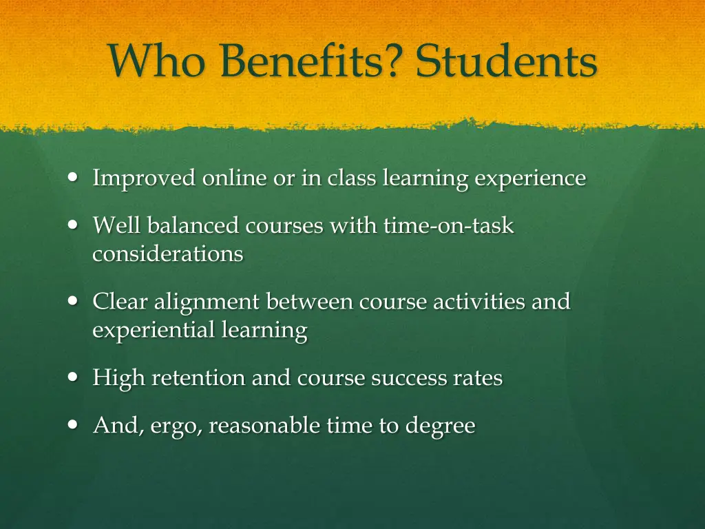 who benefits students