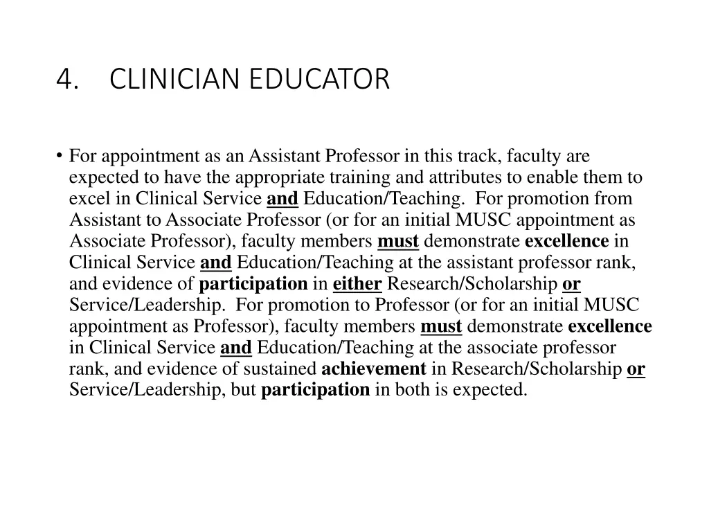 4 clinician educator