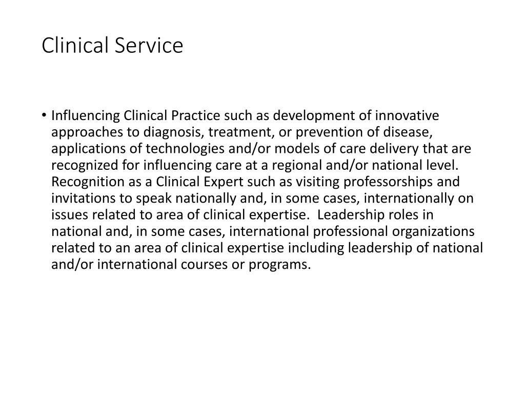 clinical service 1