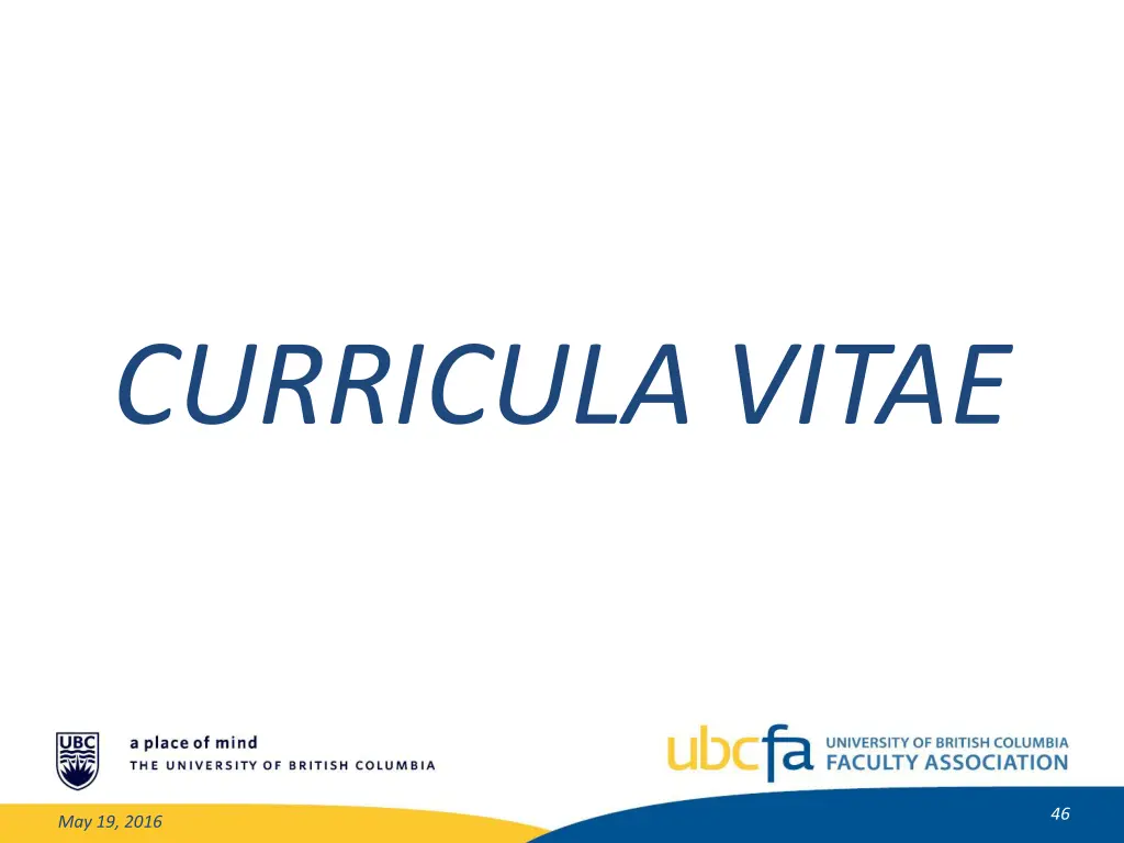 curricula vitae