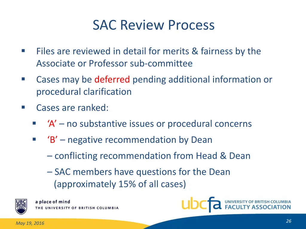 sac review process