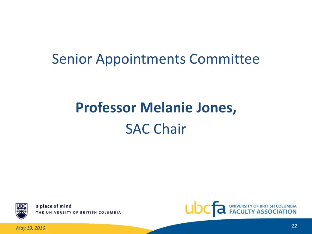 senior appointments committee