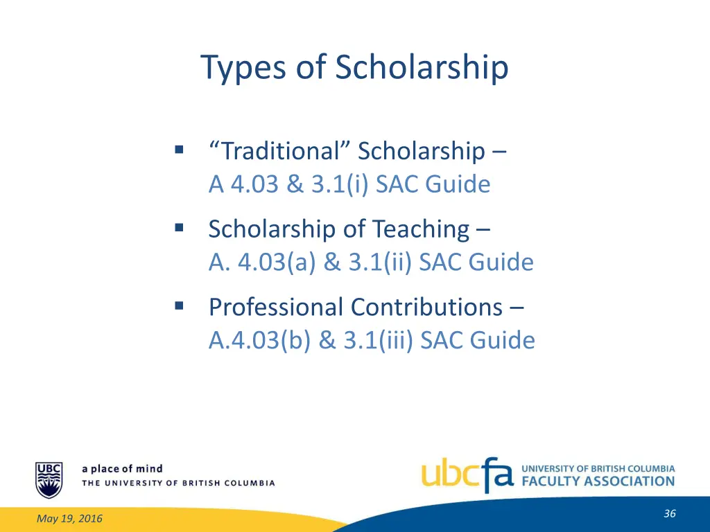 types of scholarship