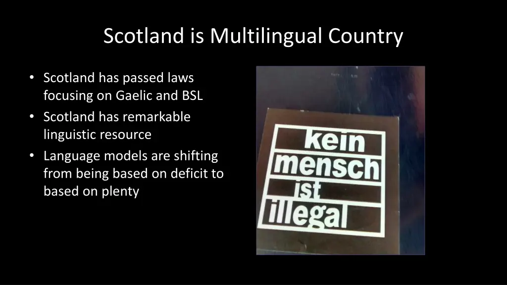 scotland is multilingual country