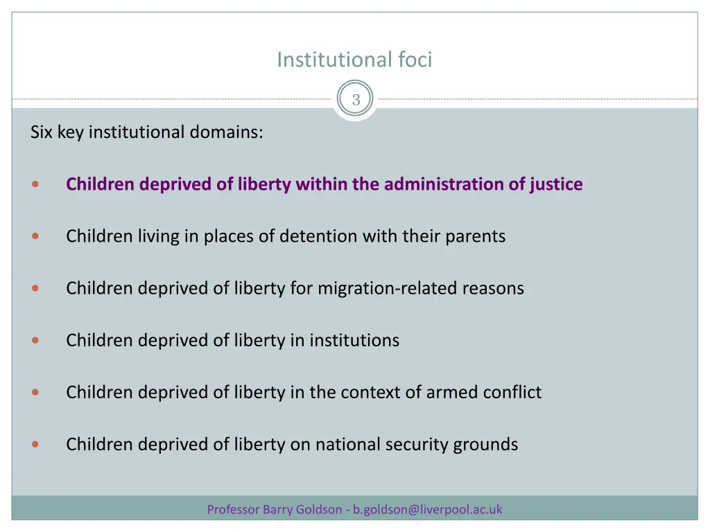 institutional foci