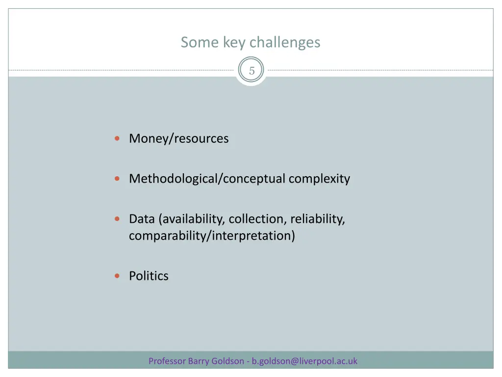 some key challenges