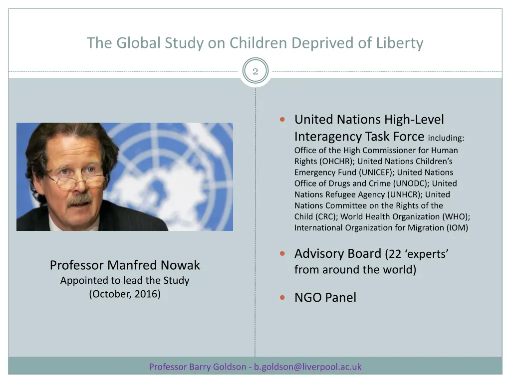 the global study on children deprived of liberty