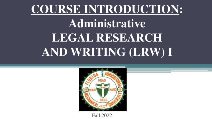 course introduction administrative legal research