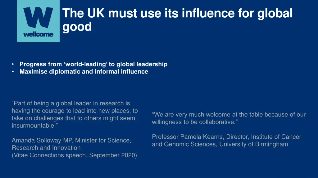 the uk must use its influence for global good