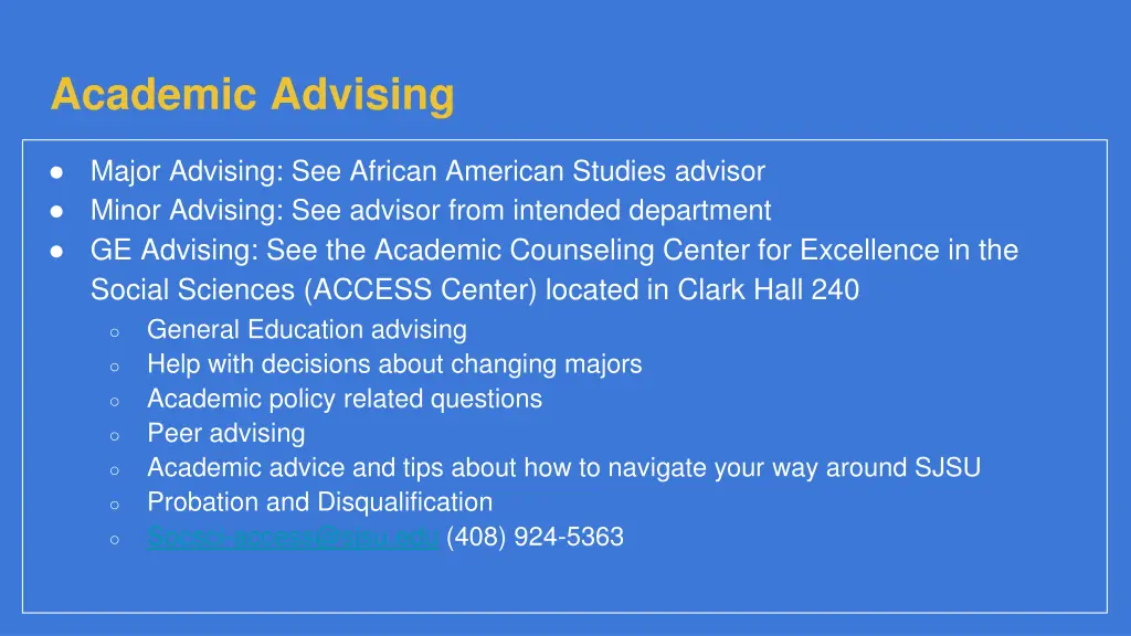 academic advising