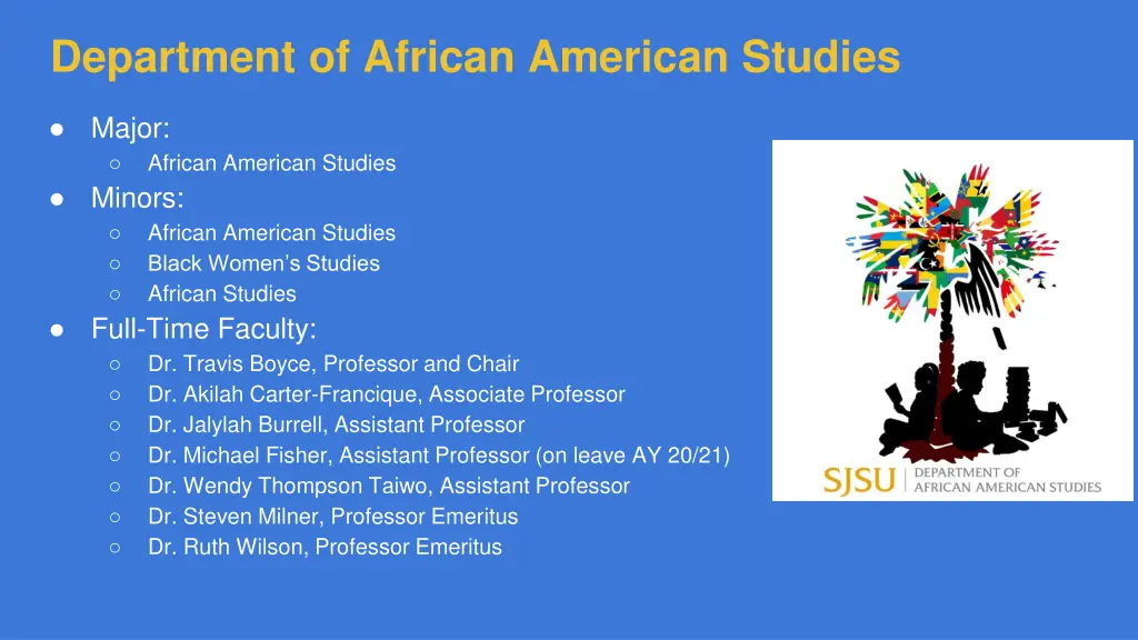 department of african american studies 1