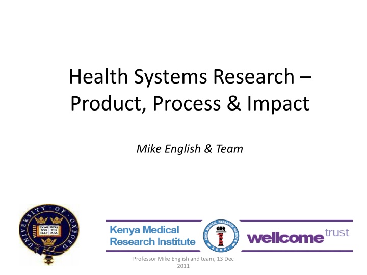 health systems research product process impact