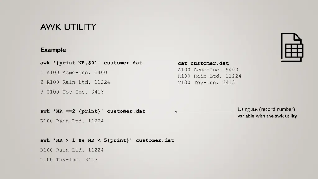 awk utility 15