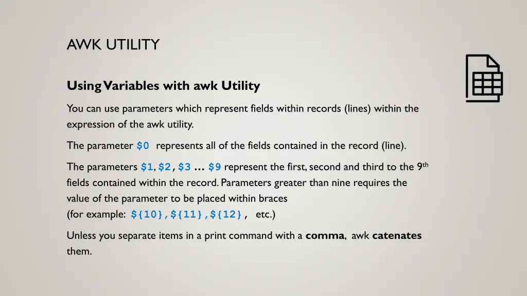 awk utility 8