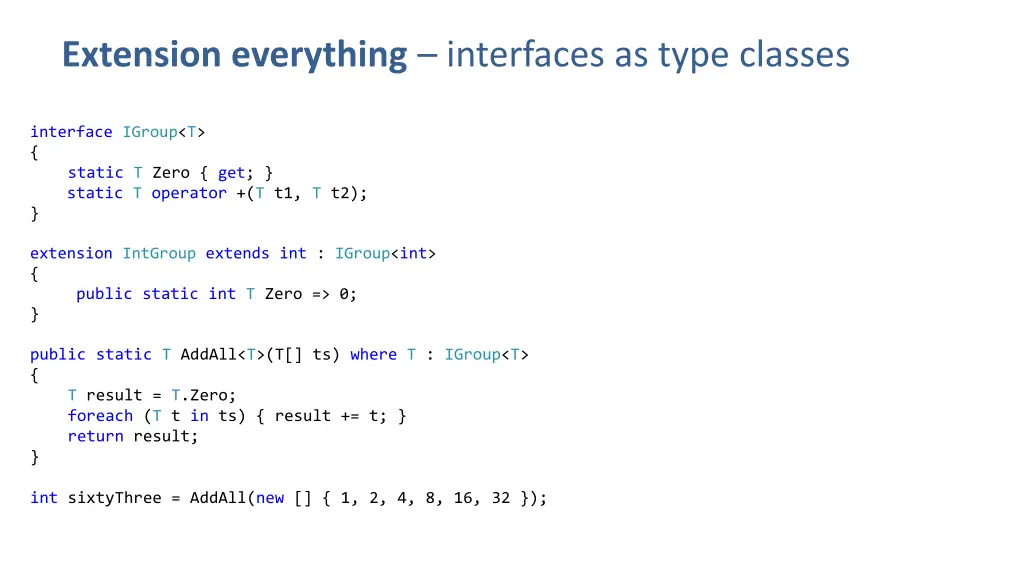 extension everything interfaces as type classes