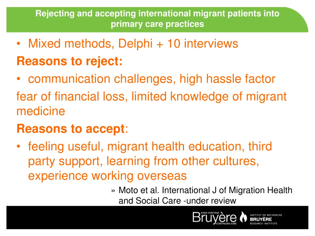 rejecting and accepting international migrant