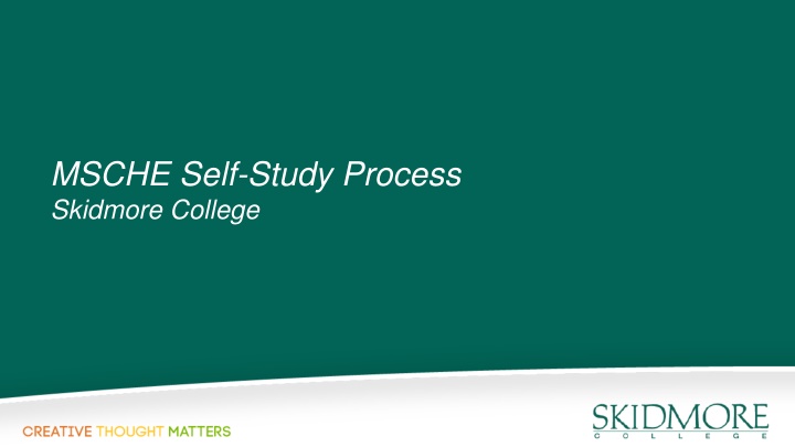 msche self study process skidmore college