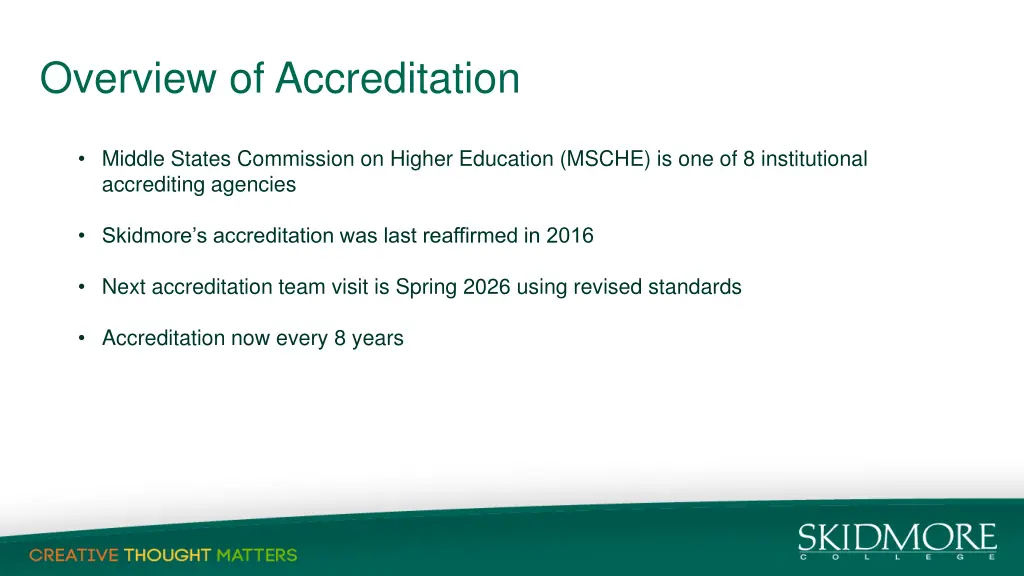 overview of accreditation