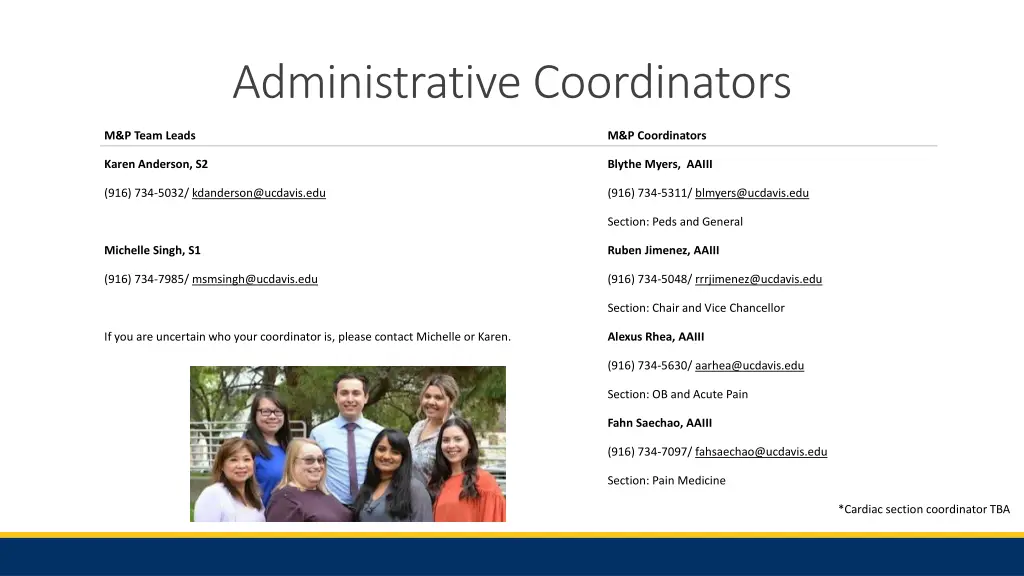 administrative coordinators