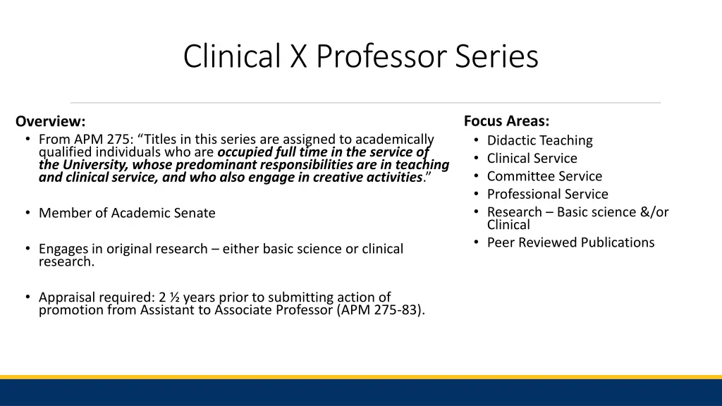 clinical x professor series