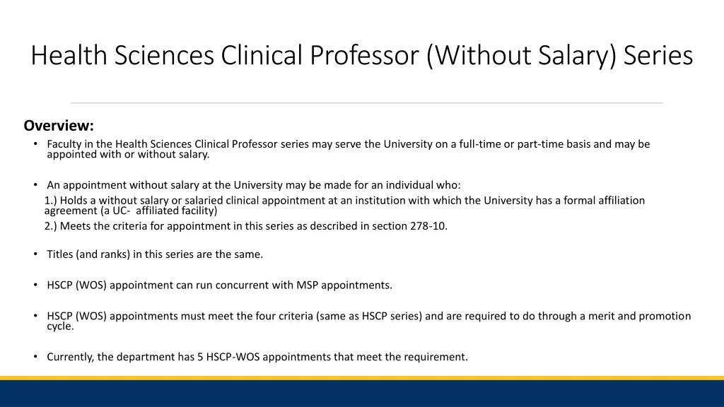 health sciences clinical professor without salary