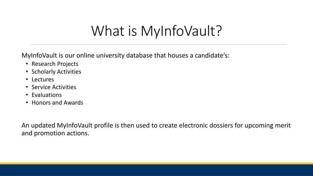 what is myinfovault