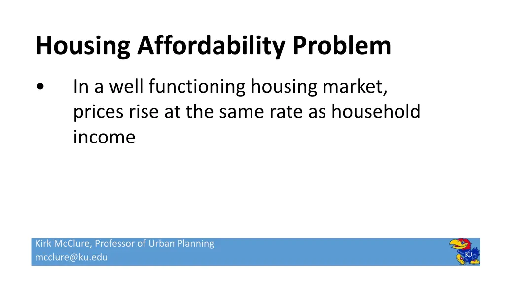 housing affordability problem