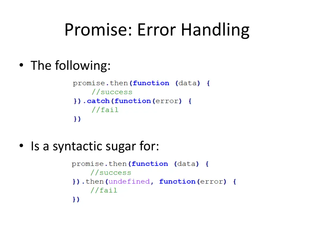 promise error handling