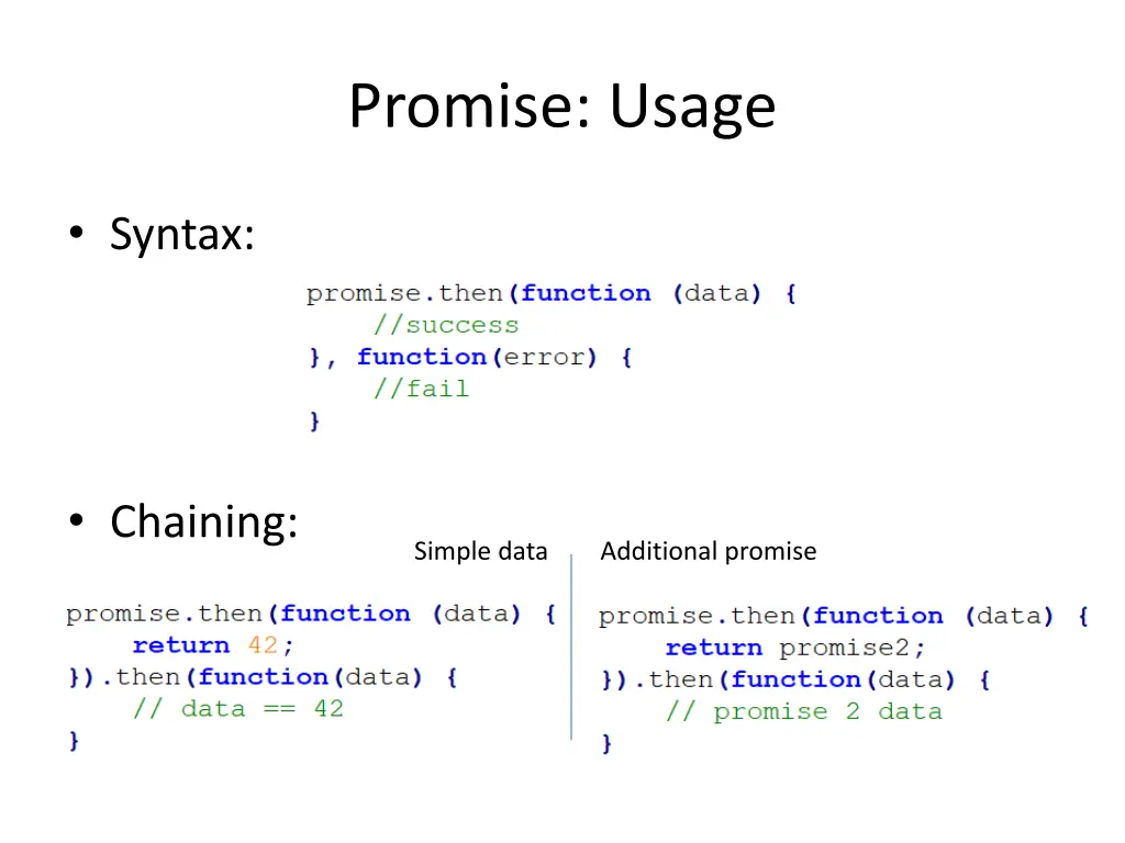 promise usage