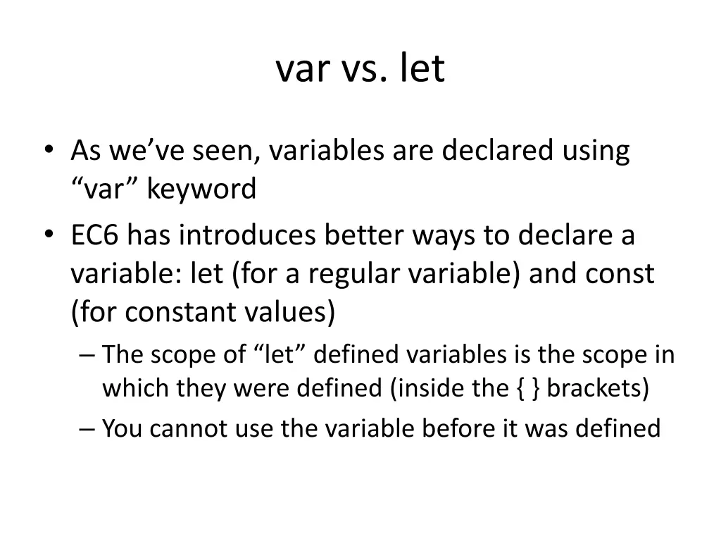 var vs let