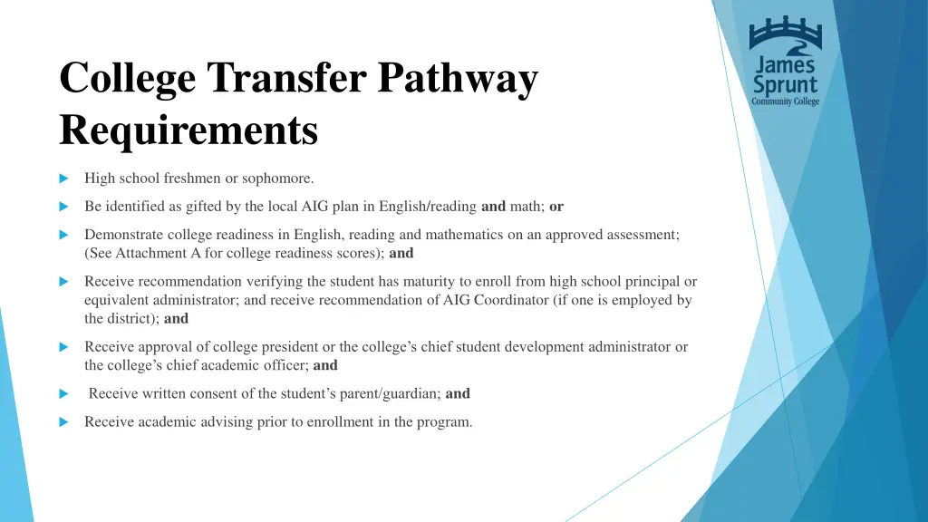 college transfer pathway requirements 1